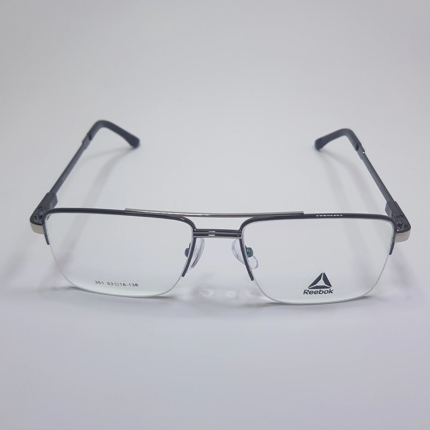 Reebok-351 Metal Eyeglasses Metal Half Rim Frame Unisex