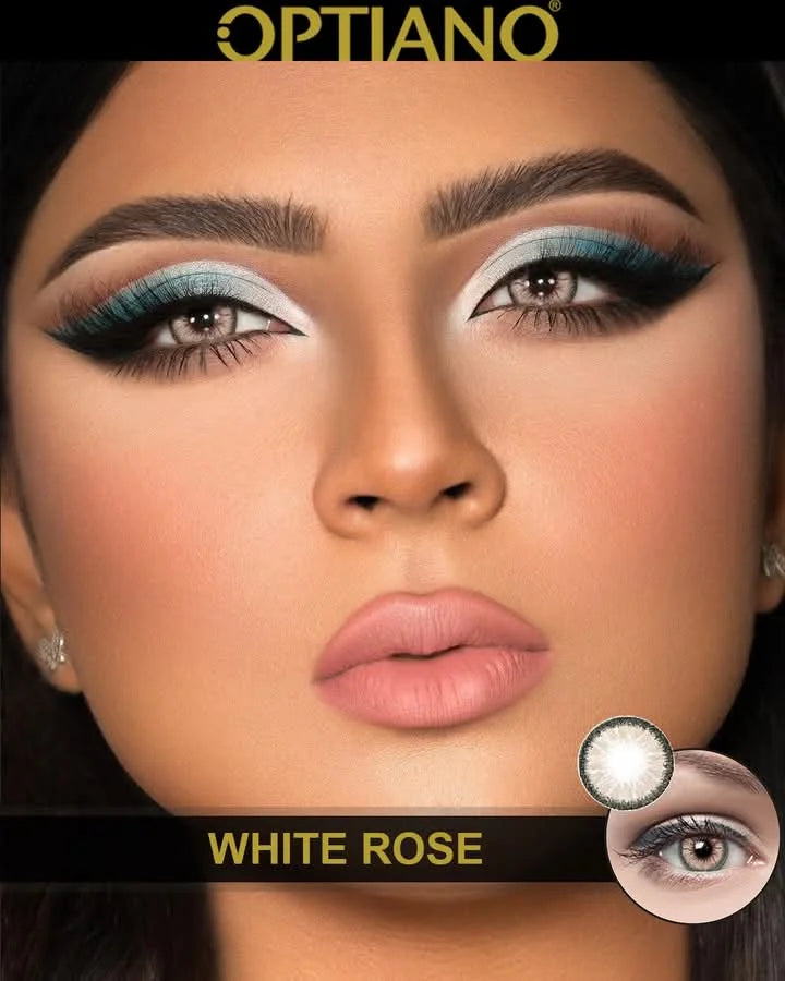 Optiano Colour Contact Lenses White Rose