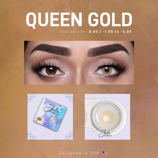 Joli Queen Gold Colored Contact Lenses