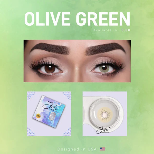 Joli Olive Green Colored Contact Lenses