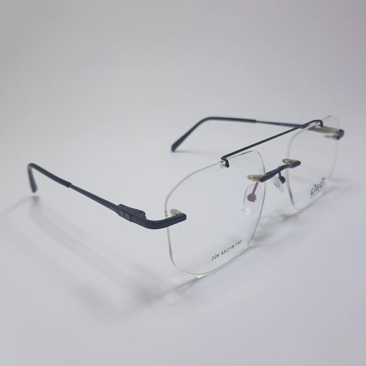 D&G-229 Eyeglasses Rimless Frame Double Bride Unisex