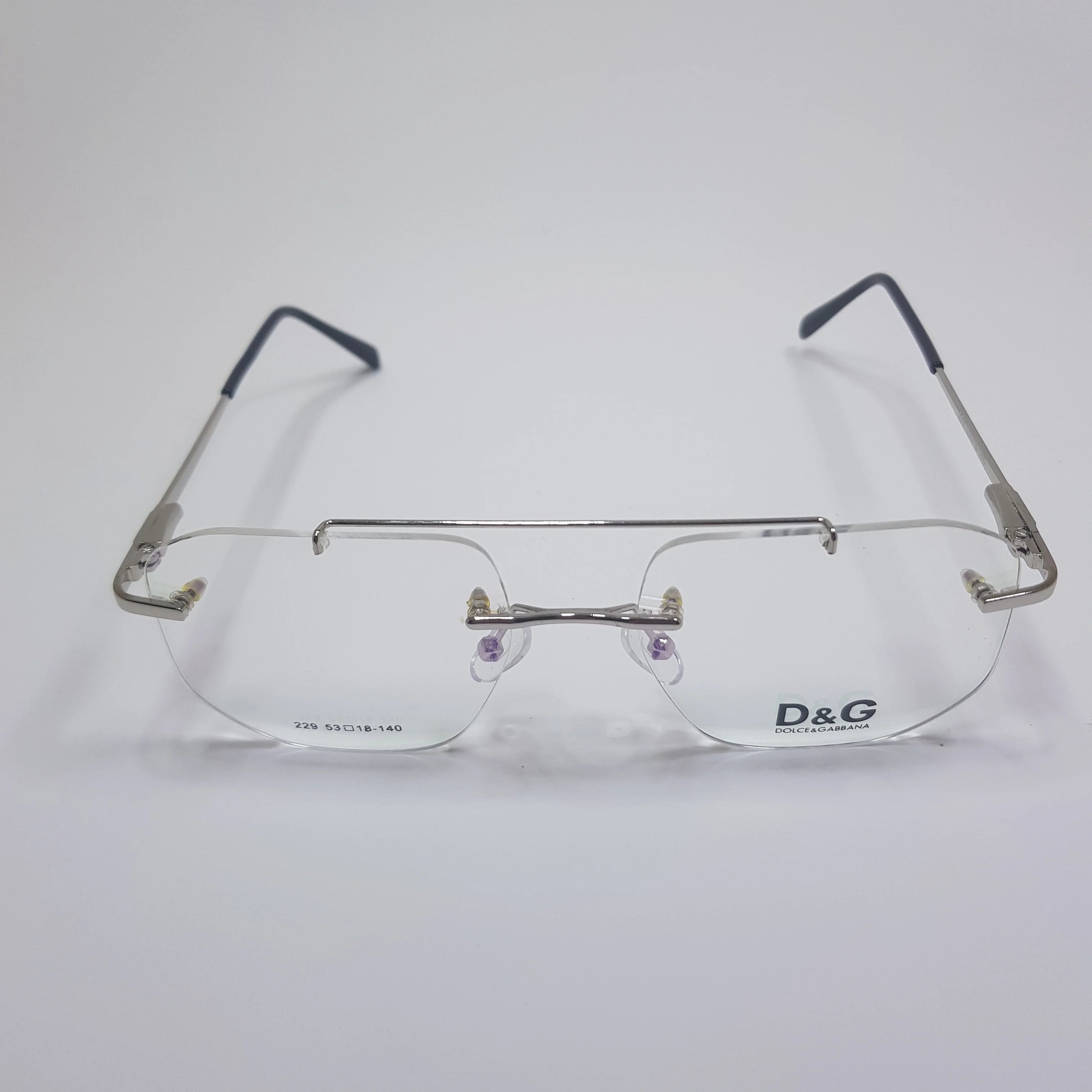 D&G-229 Eyeglasses Rimless Frame Double Bride Unisex