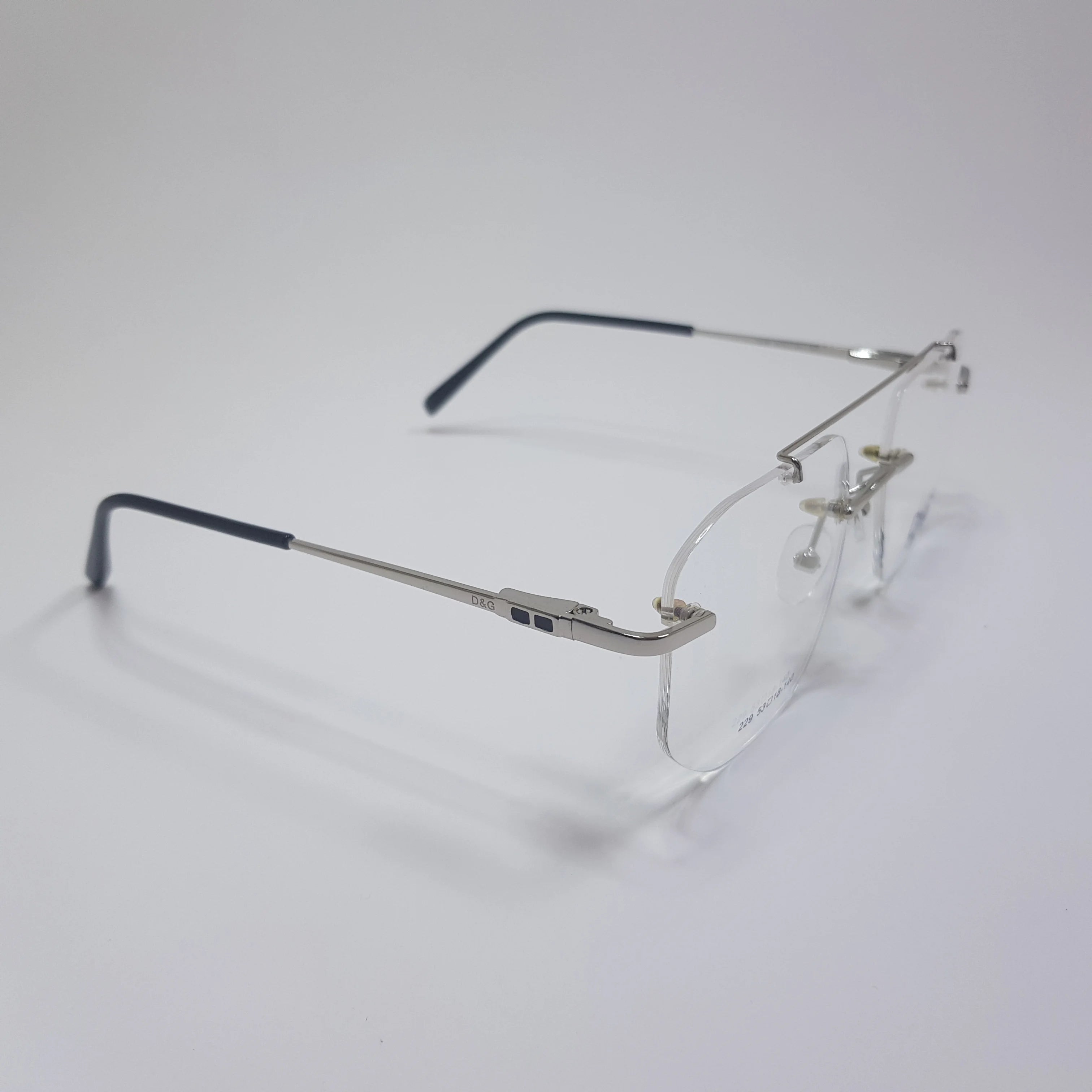 D&G-229 Eyeglasses Rimless Frame Double Bride Unisex