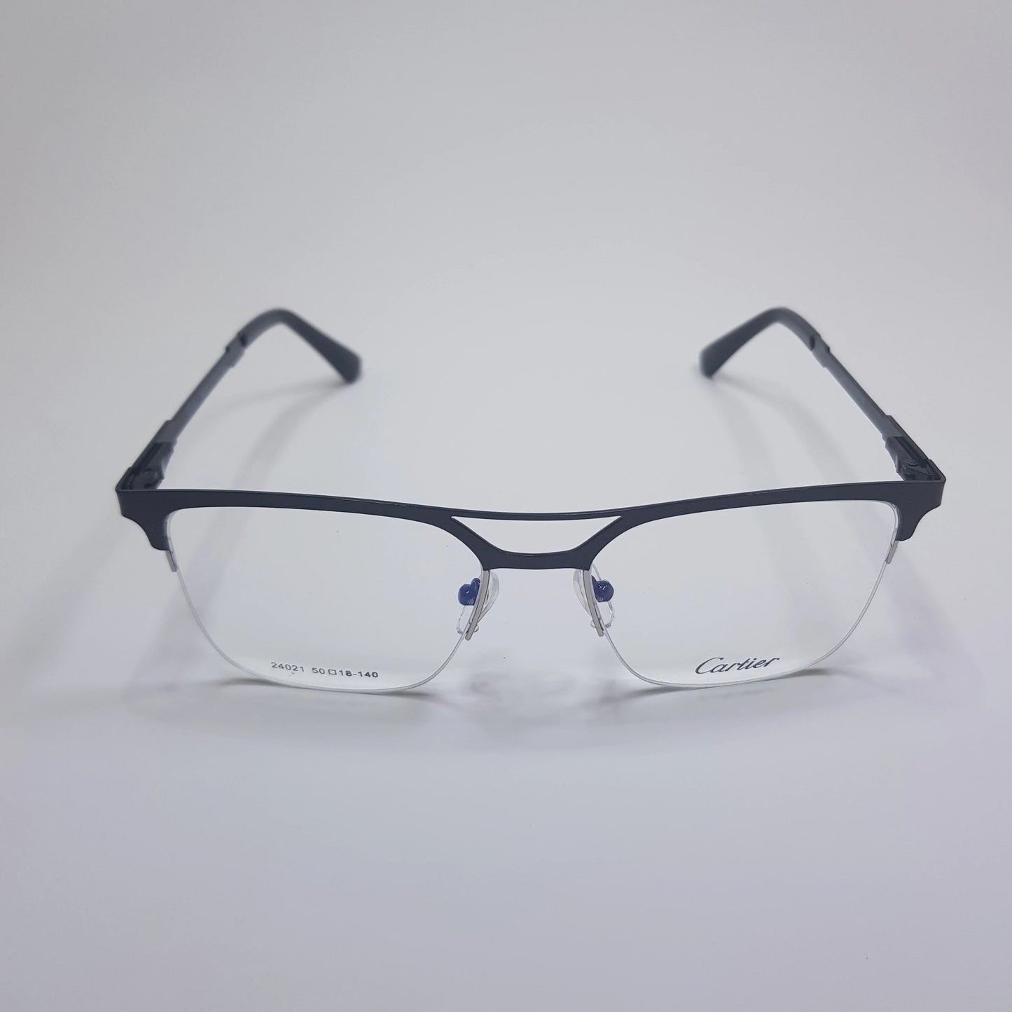 Cartier-24021 Metal Eyeglasses Half Rimless Frame Unisex