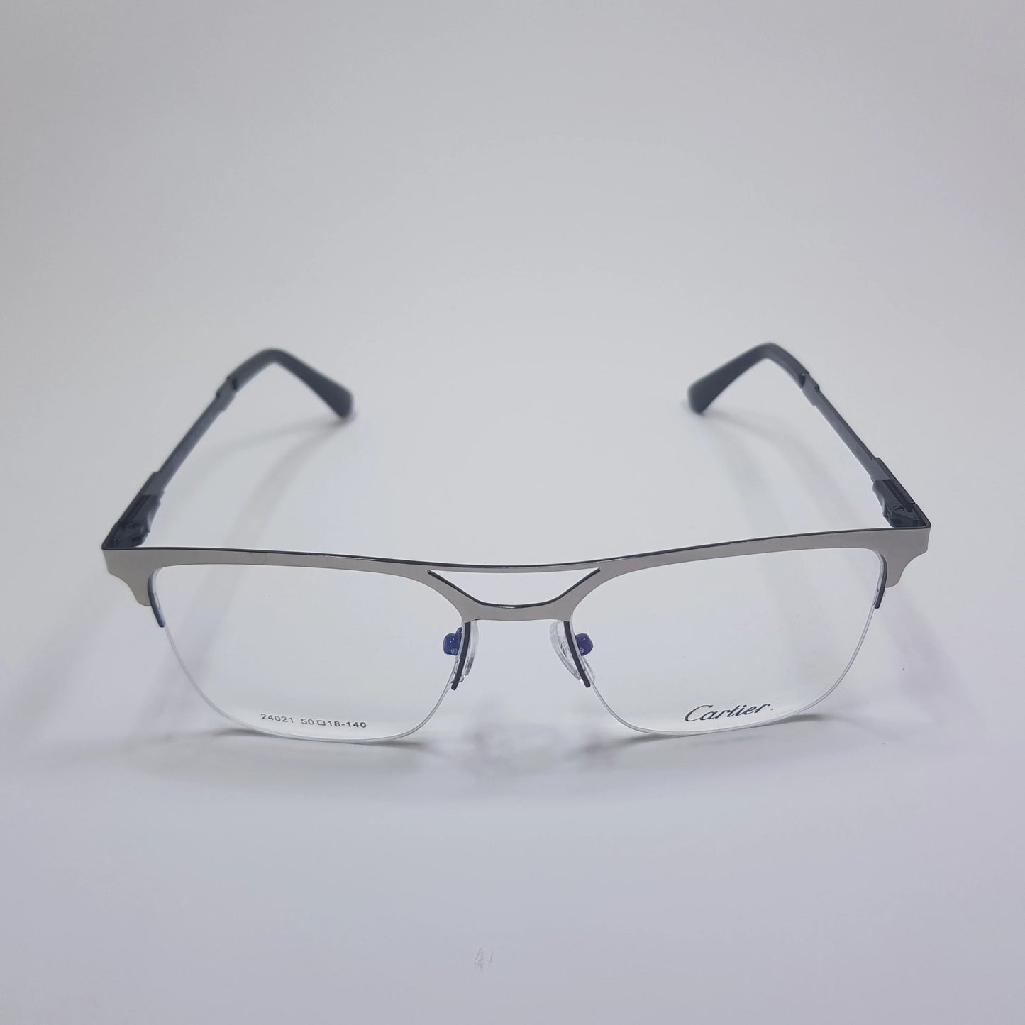 Cartier-24021 Metal Eyeglasses Half Rimless Frame Unisex