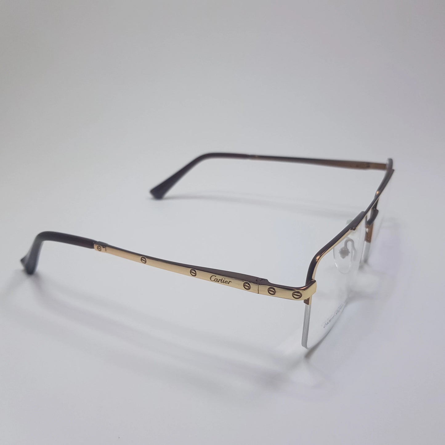 Cartier-CA0811 Metal Eyeglasses Half Rim Frame Unisex