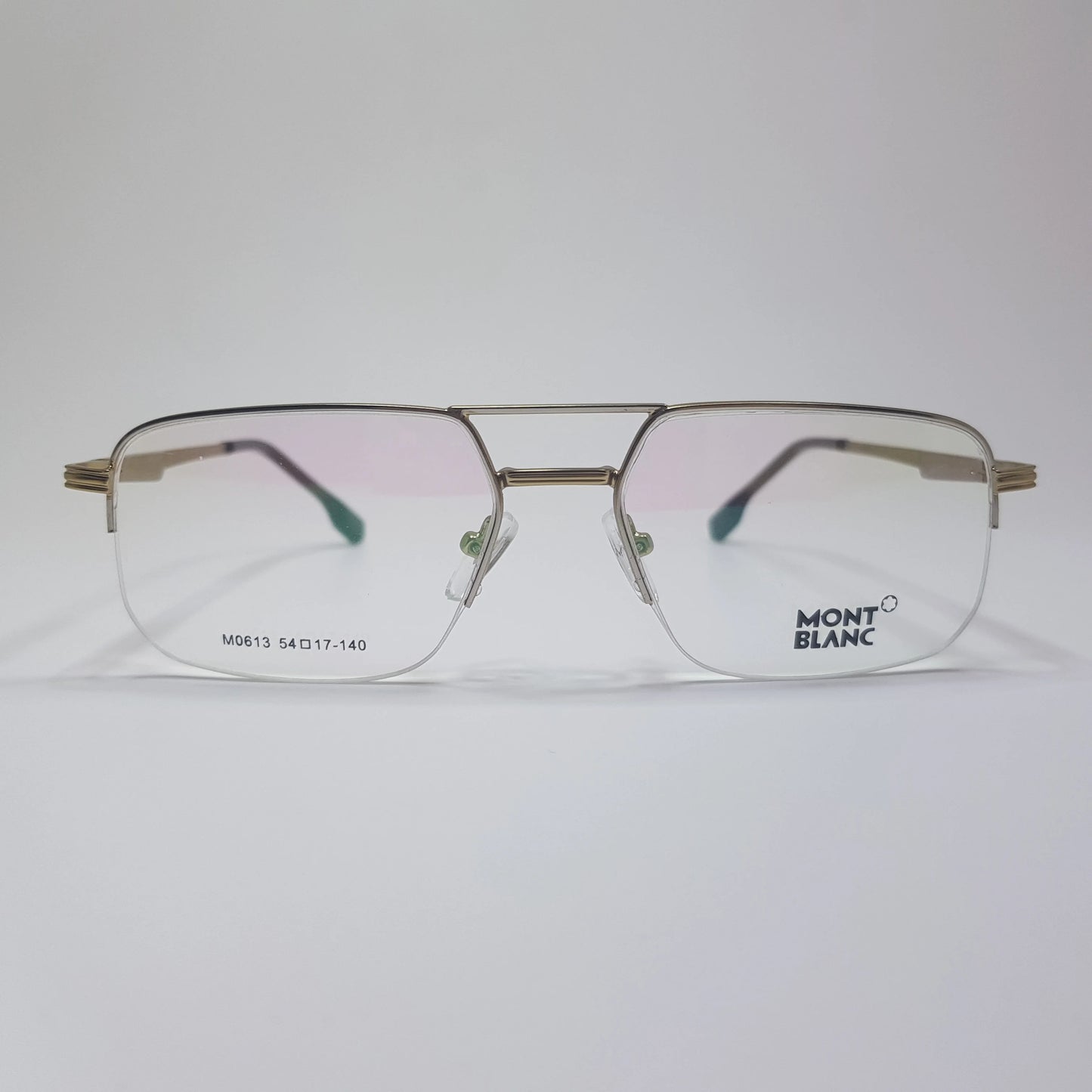 Mont Blanc-M0613 Metal Eyeglasses Half Rimless Frame Unisex