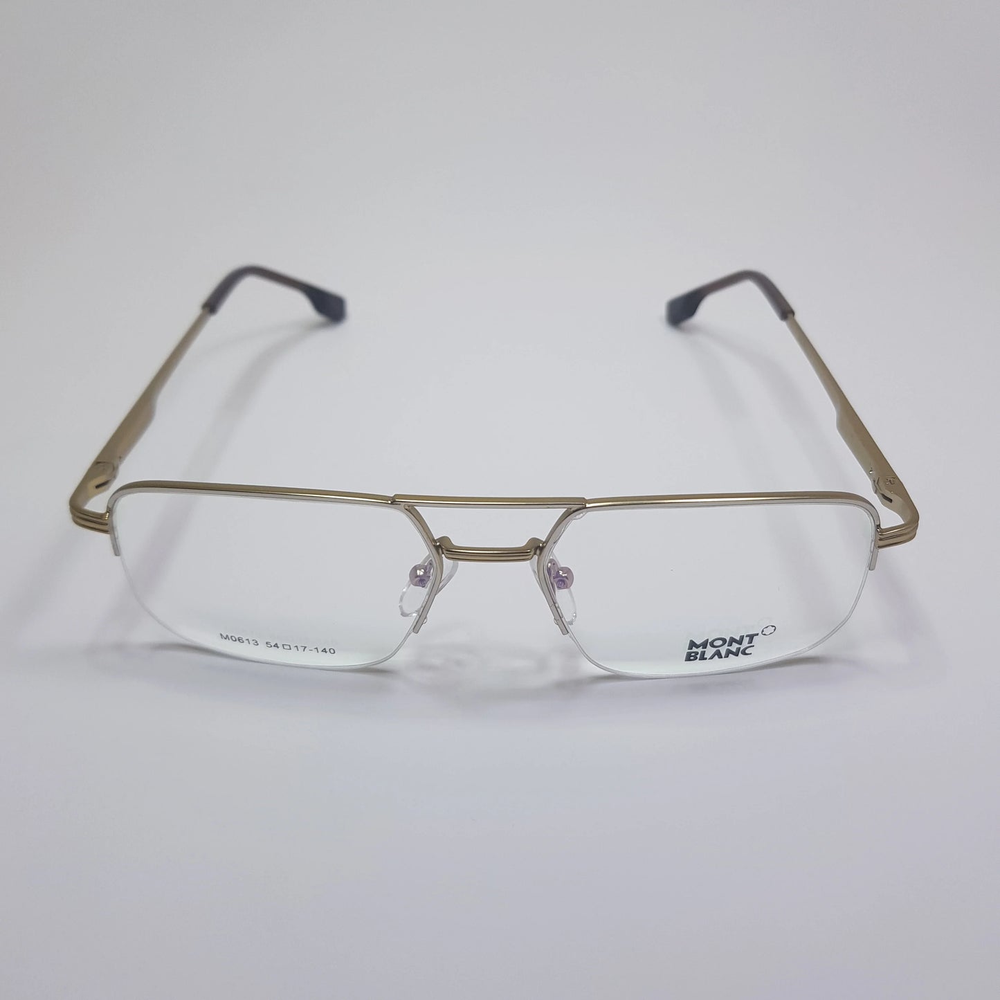 Mont Blanc-M0613 Metal Eyeglasses Half Rimless Frame Unisex