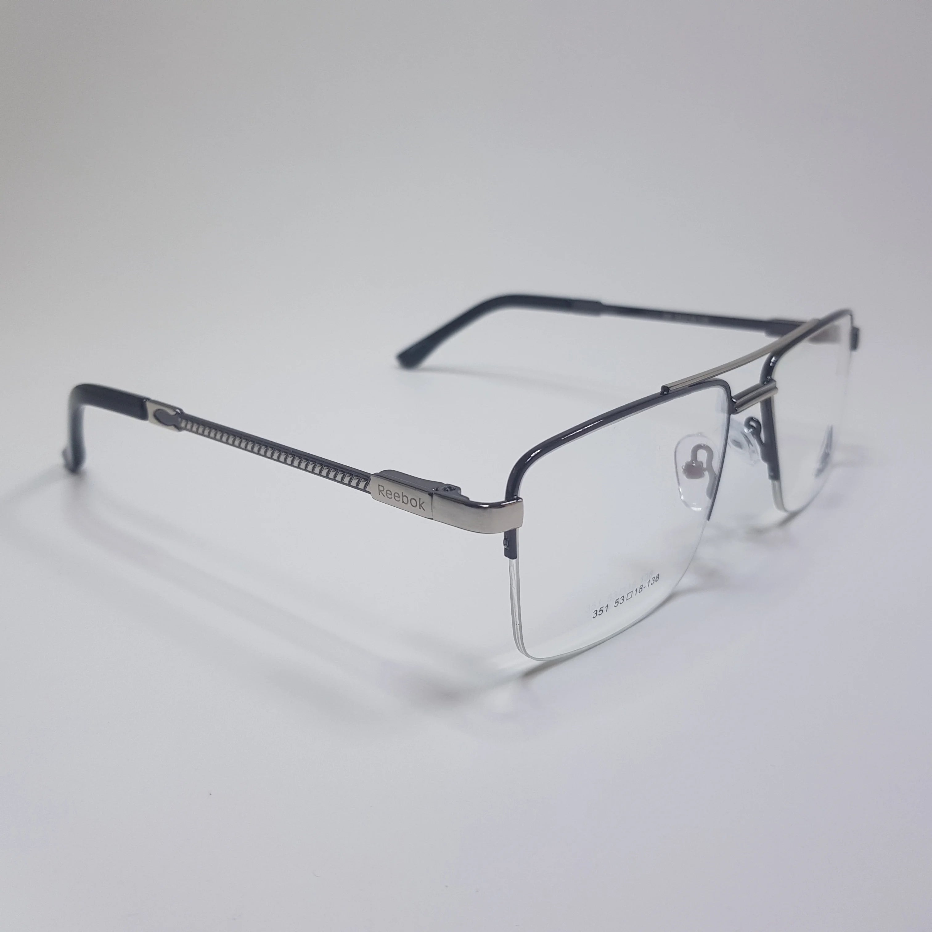 Reebok-351 Metal Eyeglasses Metal Half Rim Frame Unisex