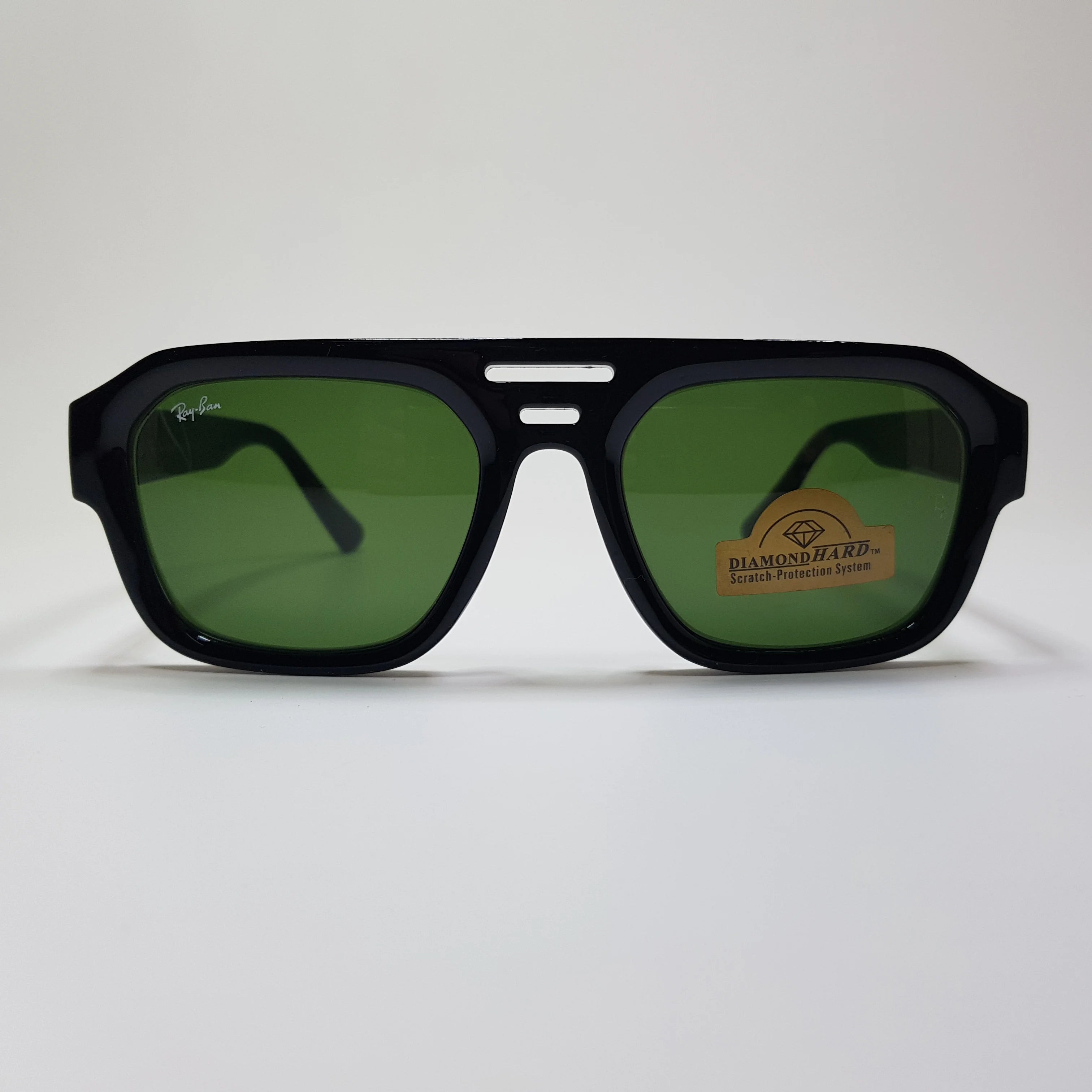 Rayban-Double Line-Premium-Diamond Hard Glass Lens-Anti Scratch-Sunglasses-Unisex