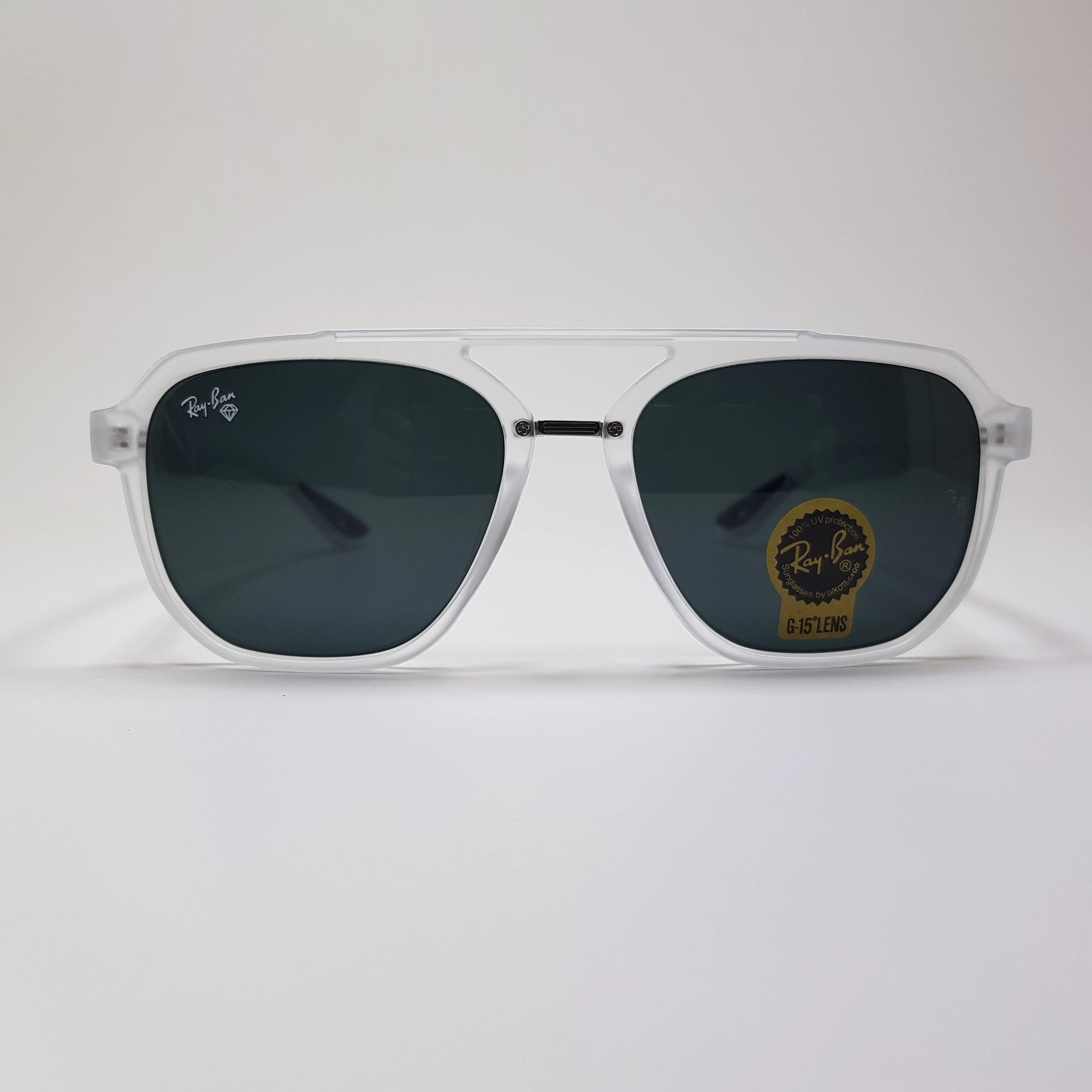 Rayban-RB4602-Double Bridge-Premium-Diamond Hard Glass Lens-Sunglasses-White-Matt-Unisex