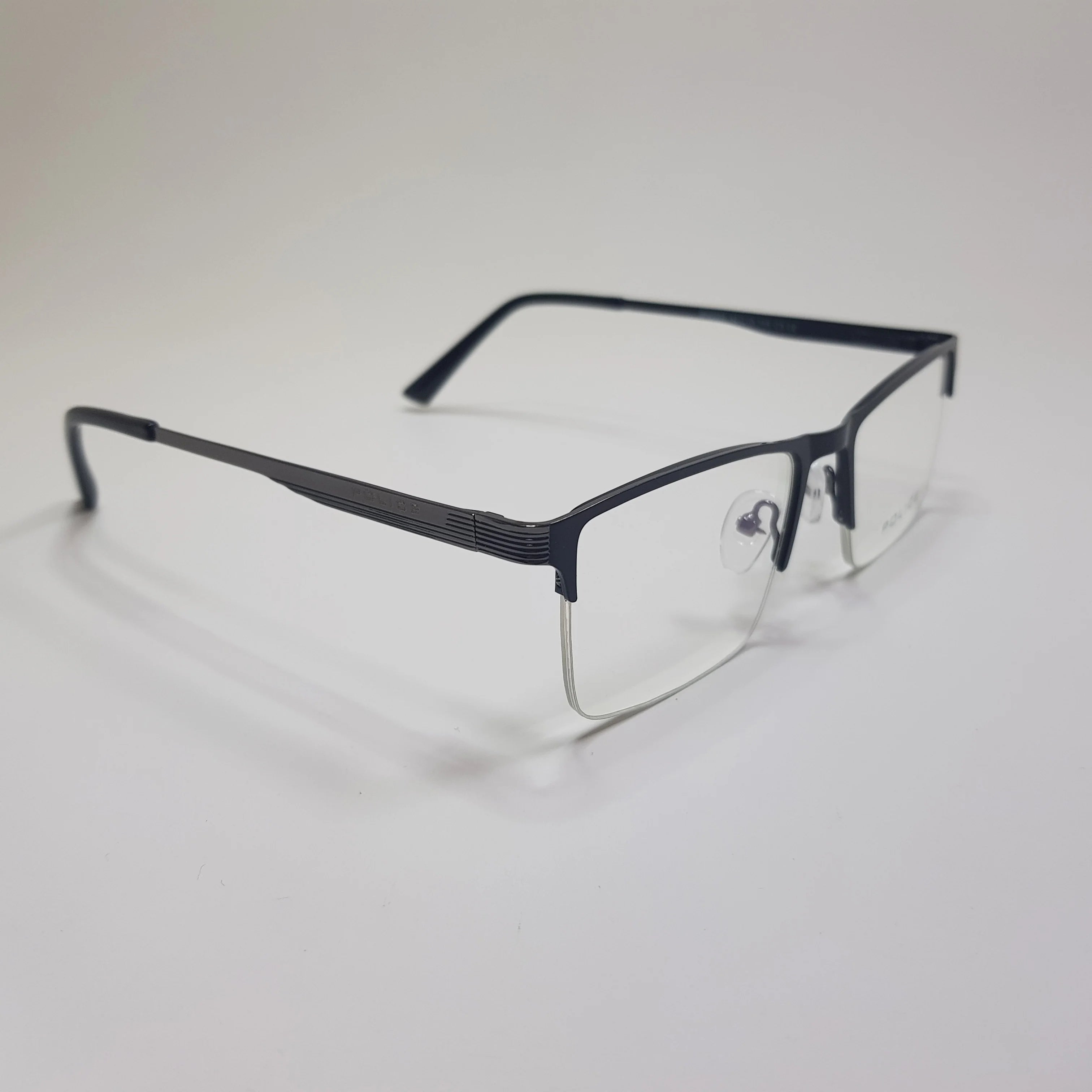 Police SH2303 Premium Eyeglasses Rectangle Half Metal Frame Unisex