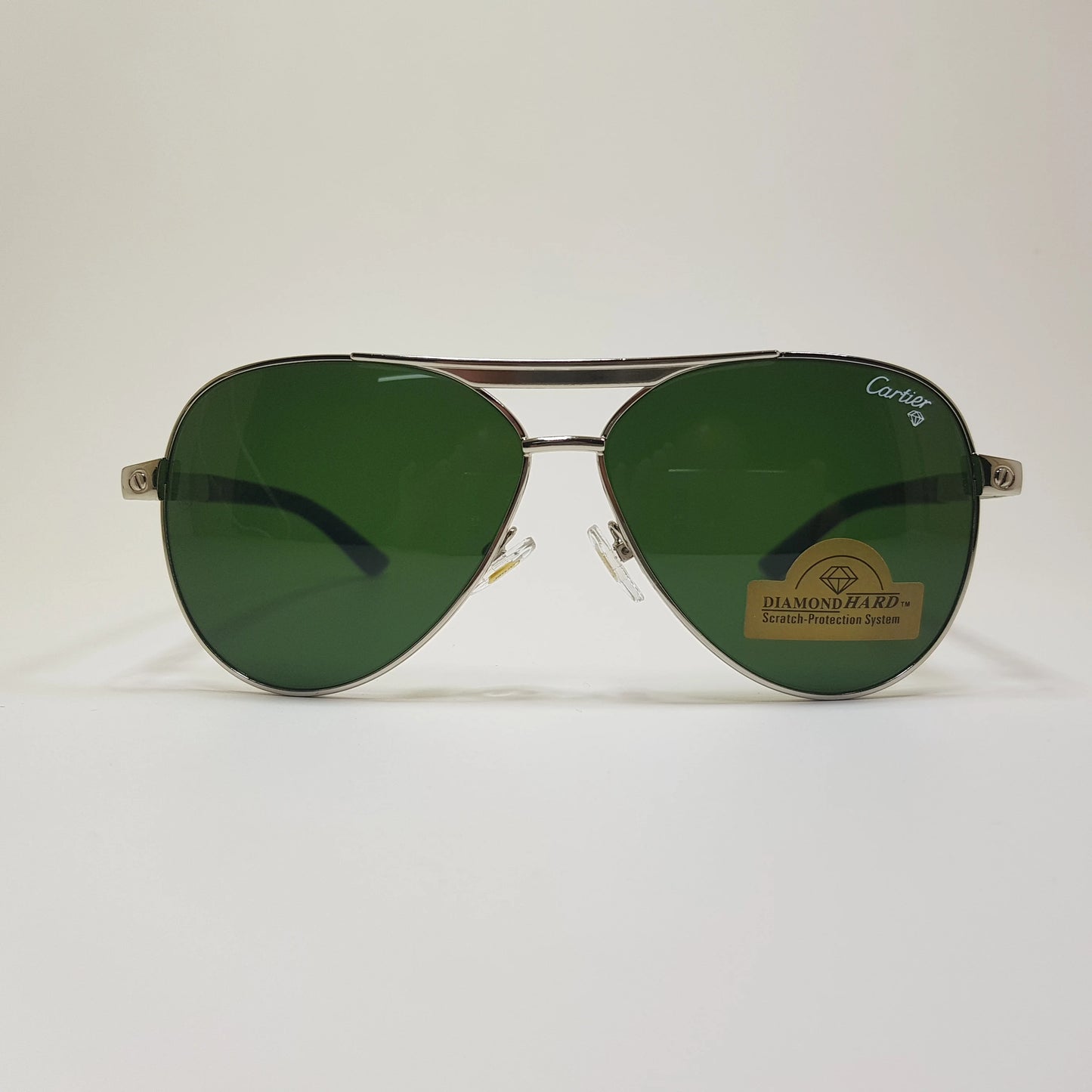 Cartier-22119-Premium-Diamond Hard Glass Lens-Metal-Sunglasses-Anti Scratch-Wooden Stick