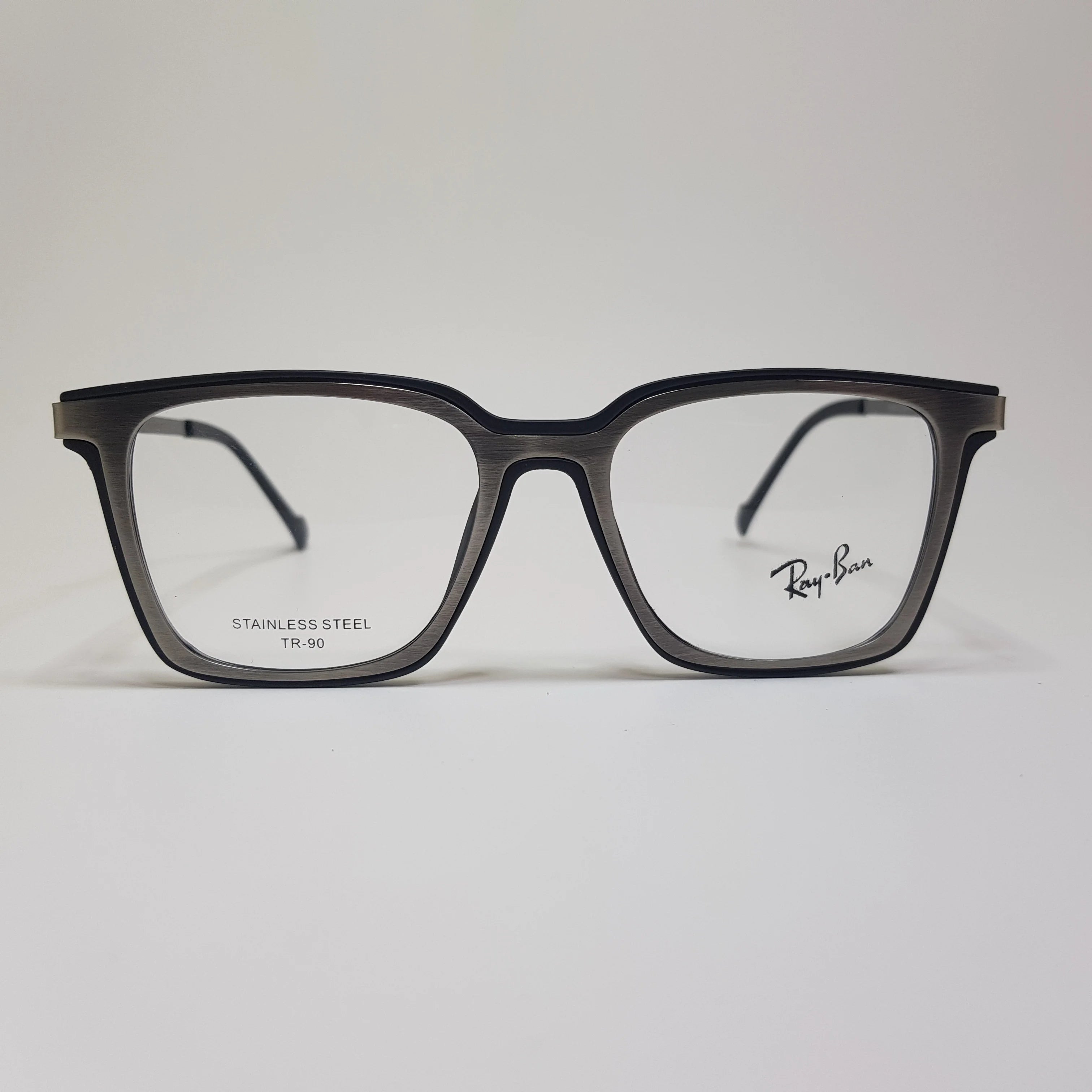 Ray Ban-79026-Stainless Steel with TR-Square-Eyeglasses-Frame-Unisex-New Shape