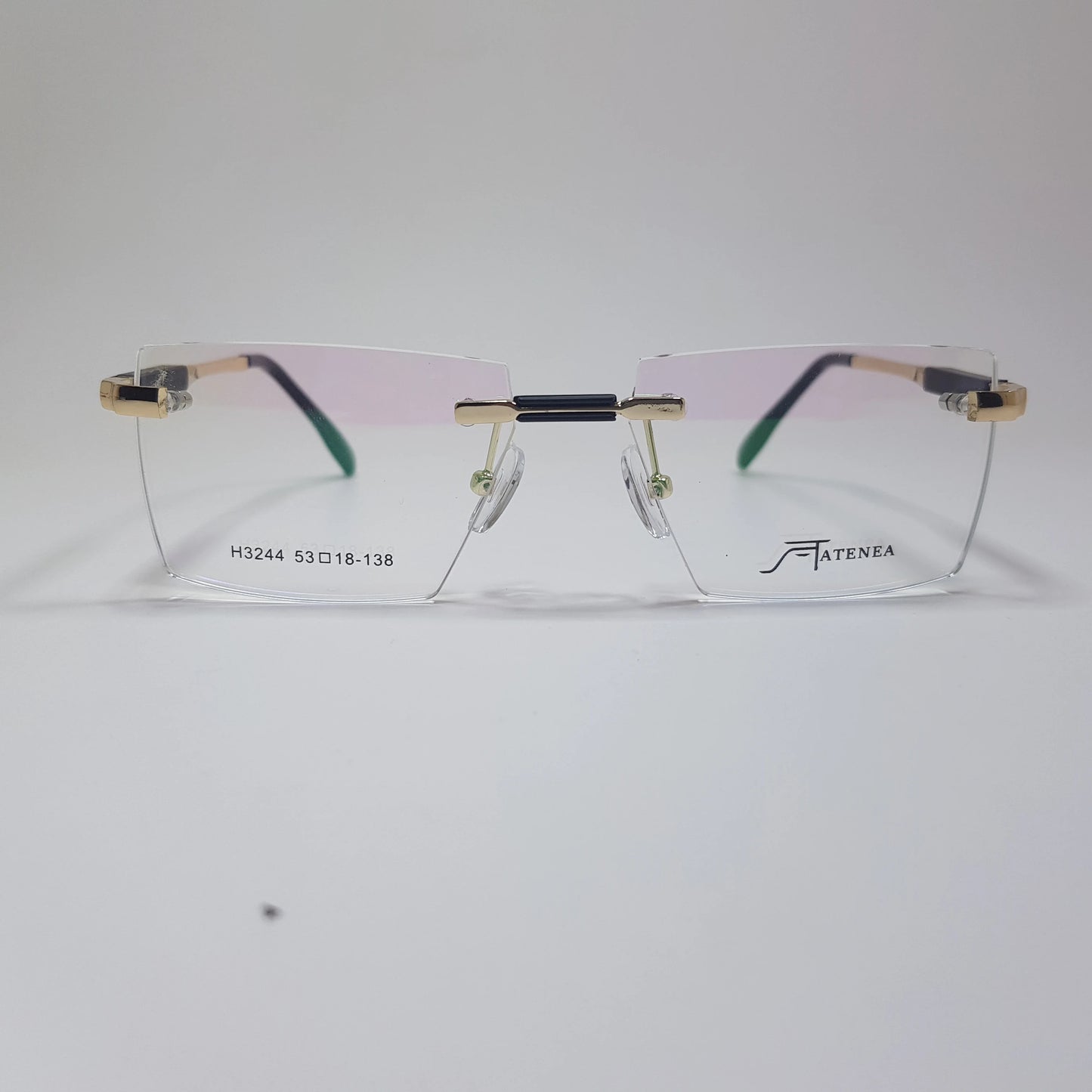H3244 Tatenea Eyeglasses 3pc Rimless Frame Premium Quality Spring Hinges Unisex