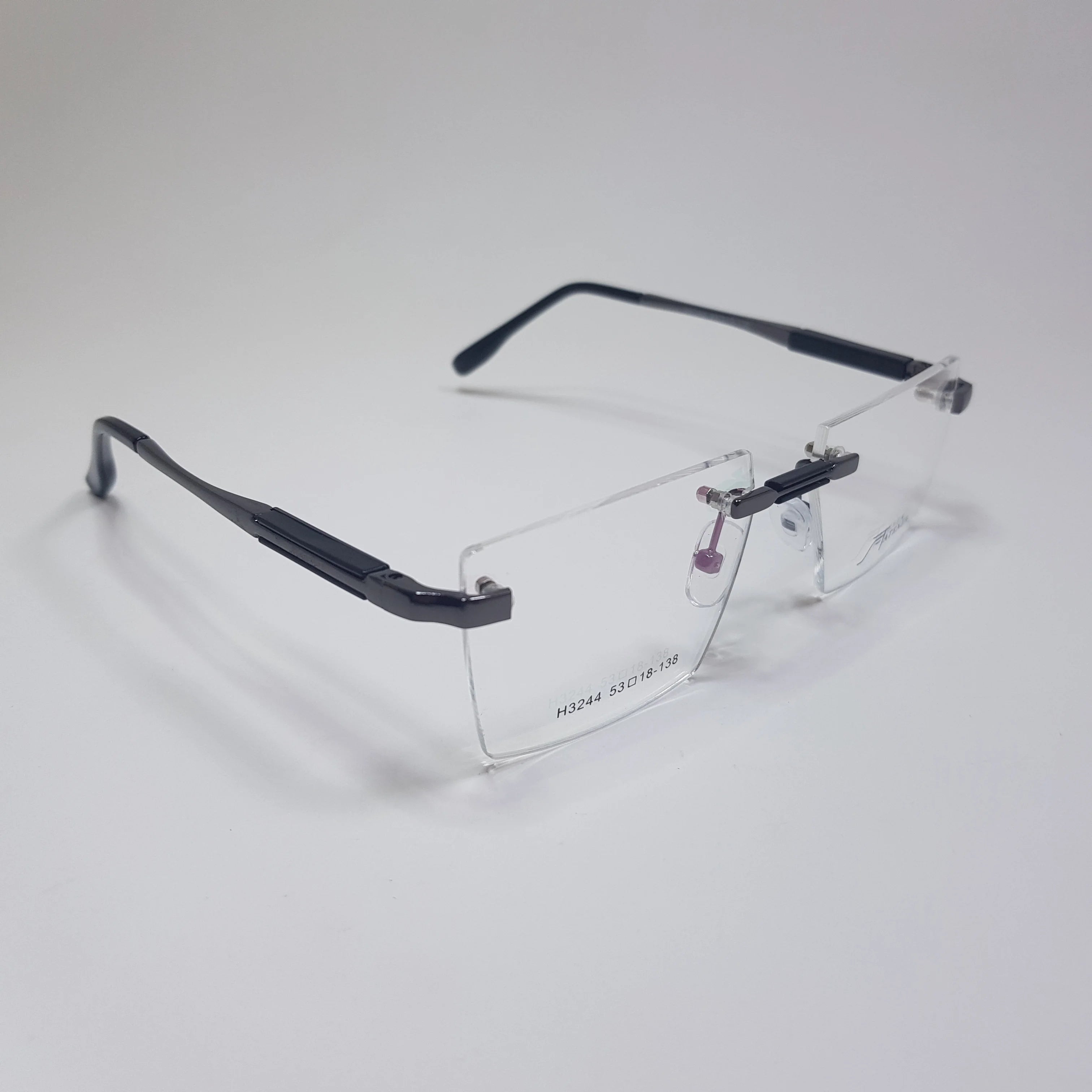 H3244 Tatenea Eyeglasses 3pc Rimless Frame Premium Quality Spring Hinges Unisex