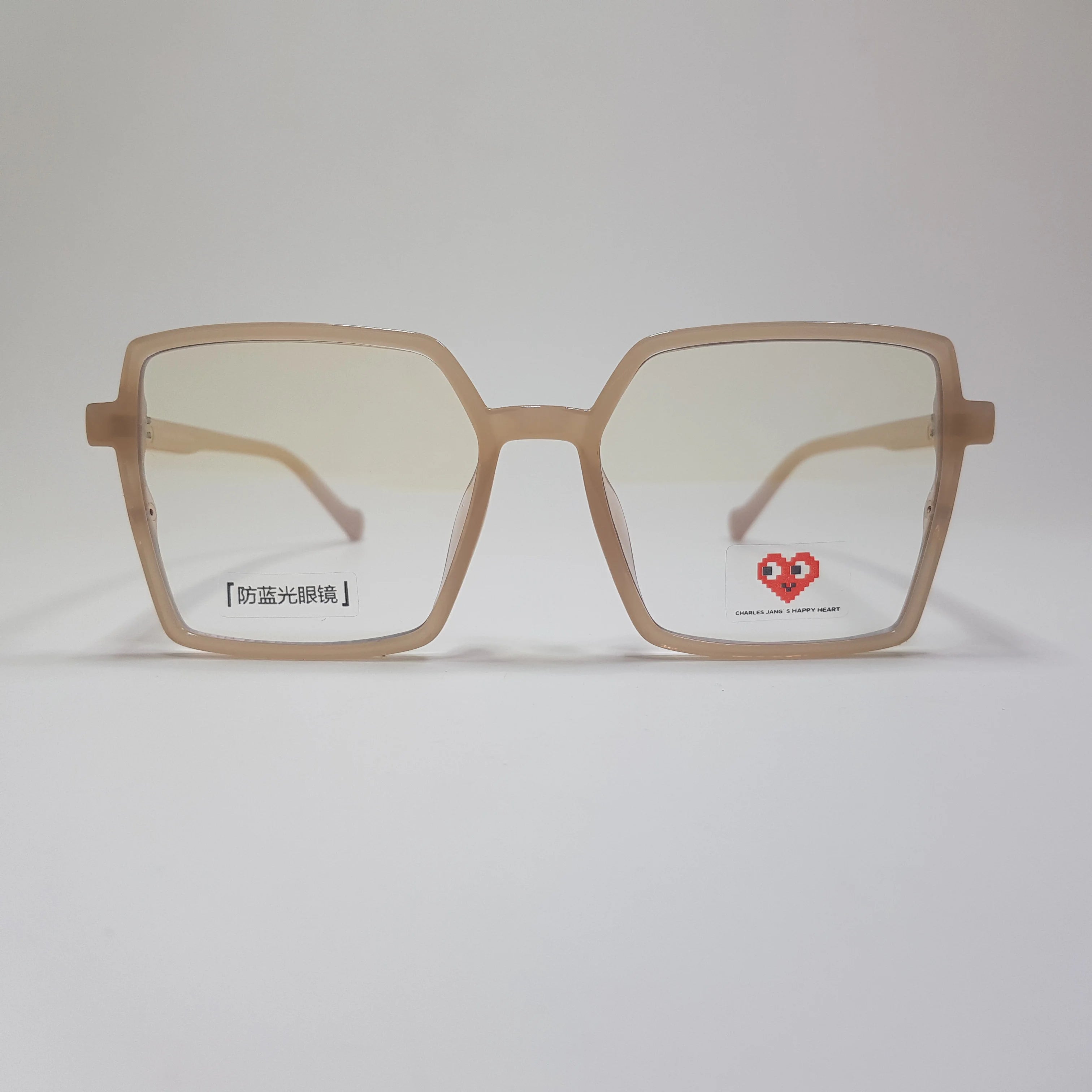 Women Eyeglasses Trendy Big Square Heart Frame for Ladies CH-6031