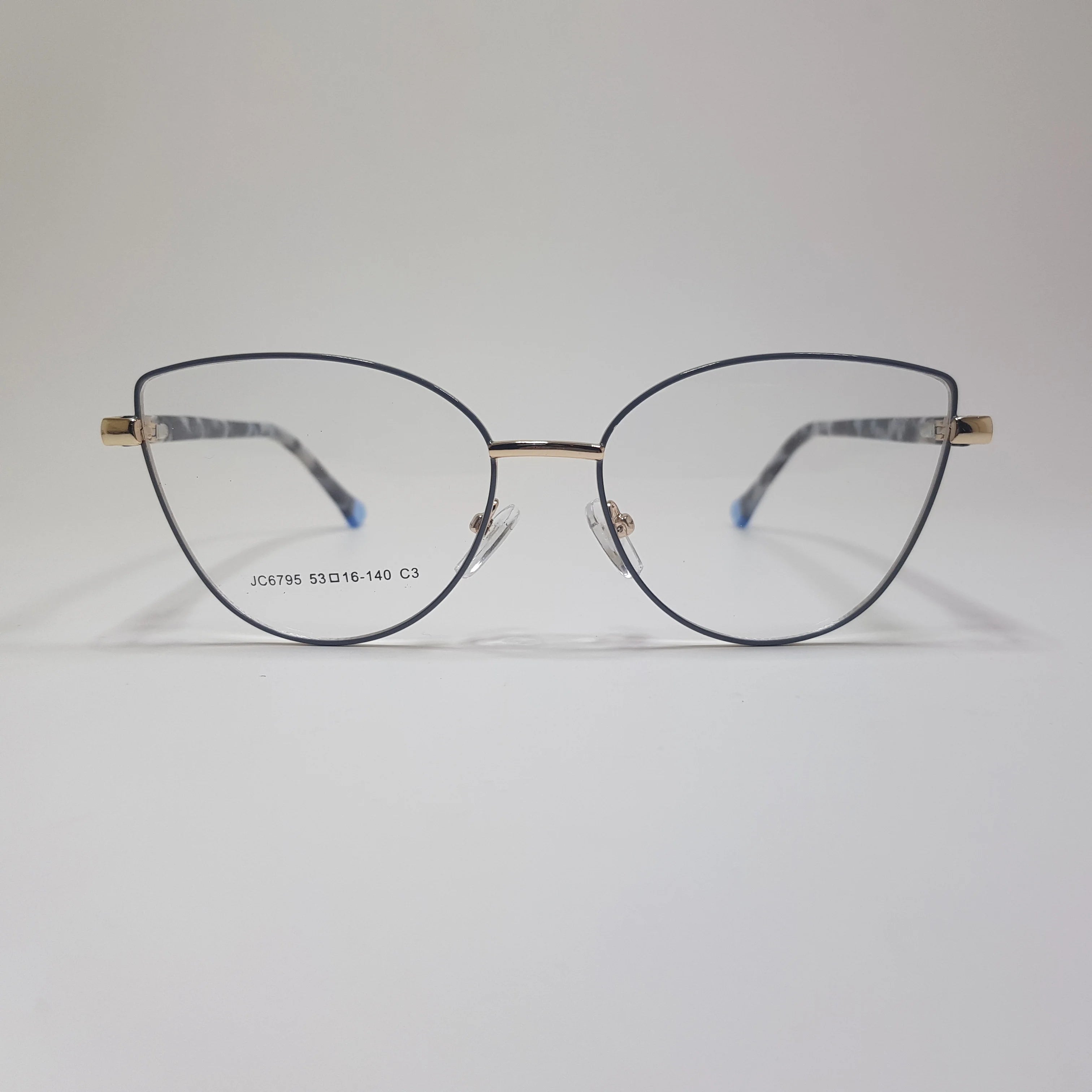 Women’s Fashionable Metal Cat Eye Eyeglasses – Lightweight & Durable Frame JC6795