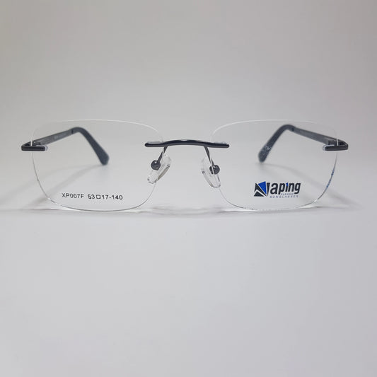XP007F Zaping Eyeglasses 3pc Rimless Frame Premium Quality Spring Hinges Unisex