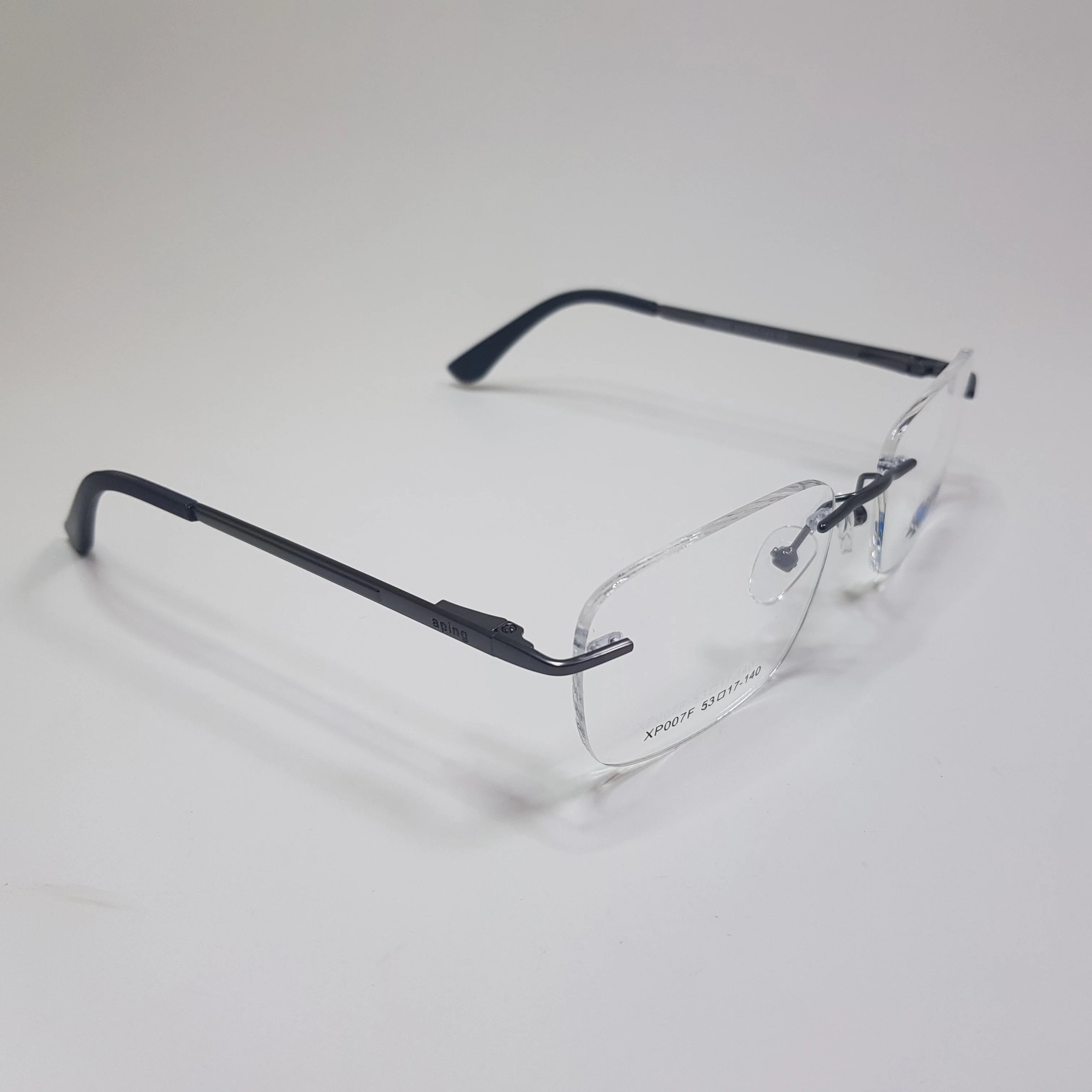 XP007F Zaping Eyeglasses 3pc Rimless Frame Premium Quality Spring Hinges Unisex