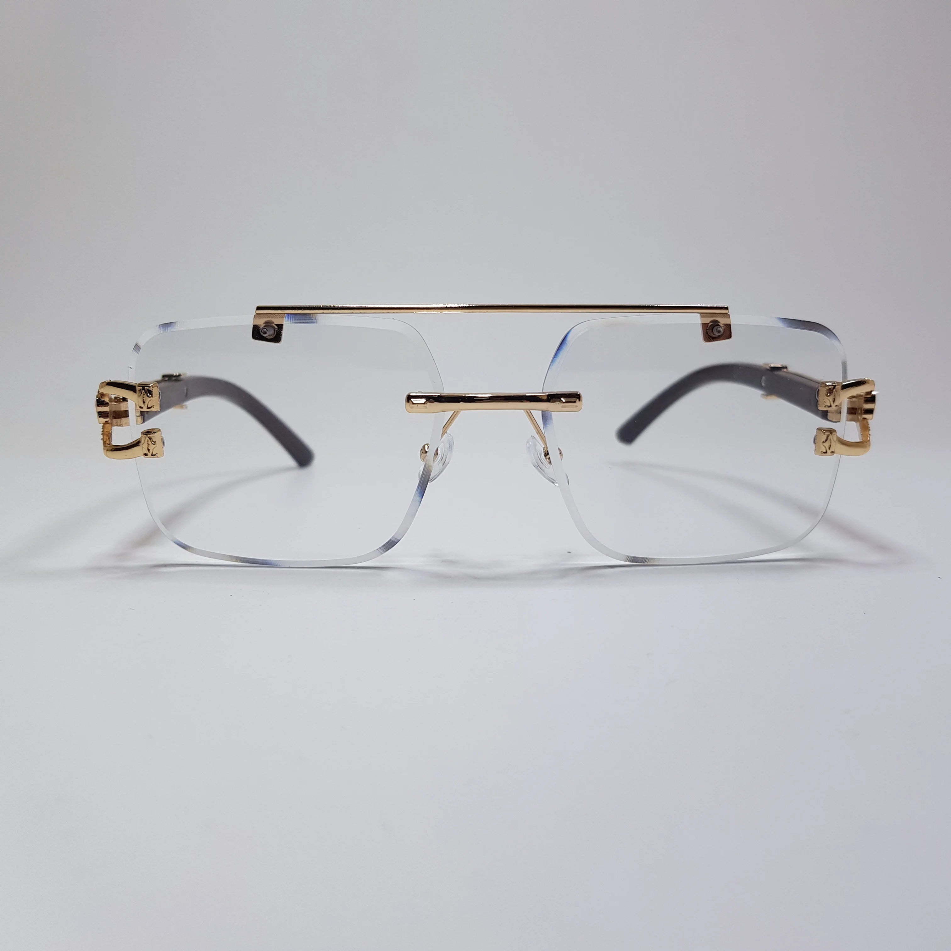 Cheetah Rim Wooden Stick Eyeglasses Inteligent Transition Photochromic Blue Light Filter Glasses Frame 3 IN 1