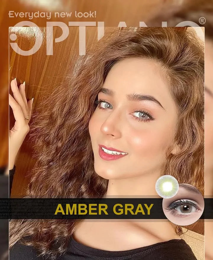 Optiano Colour Contact Lenses Amber Gray