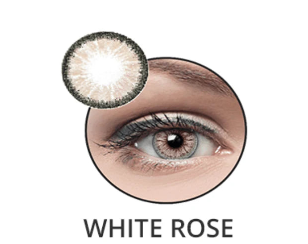 Optiano Colour Contact Lenses White Rose